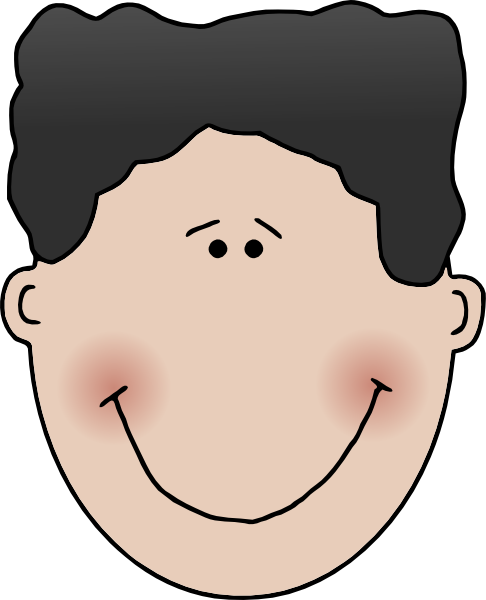 Blushing Cartoon Boy Face Clip Art At Clker Com   Vector Clip Art    