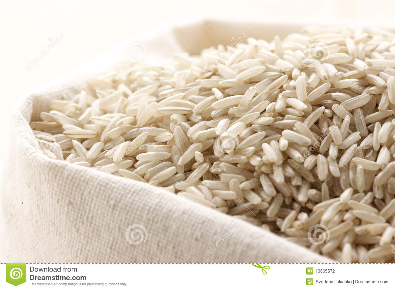 Brown Rice In Bag Stock Photography   Image  13665572