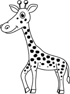Canstock Africa Giraffe Outline Giraffe Clipart Black And White