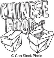 Chinese Food Sketch   Doodle Style Chinese Food Sketch   