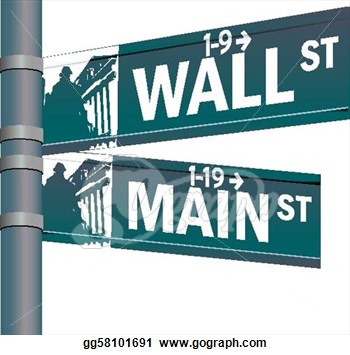 Clip Art Vector   Wall Street Main Street Vector Intersection  Stock