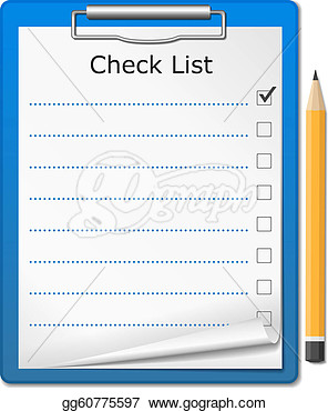 Eps Illustration   Clipboard With Checklist  Vector Clipart Gg60775597