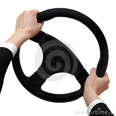 Hands On A Steering Wheel Turn To The Right Stock Photography   Image