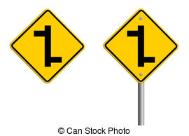 Intersection Sign Part Of A Series  Stock Illustration