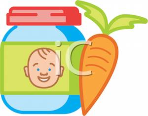 Jar Of Carrot Baby Food   Royalty Free Clipart Picture