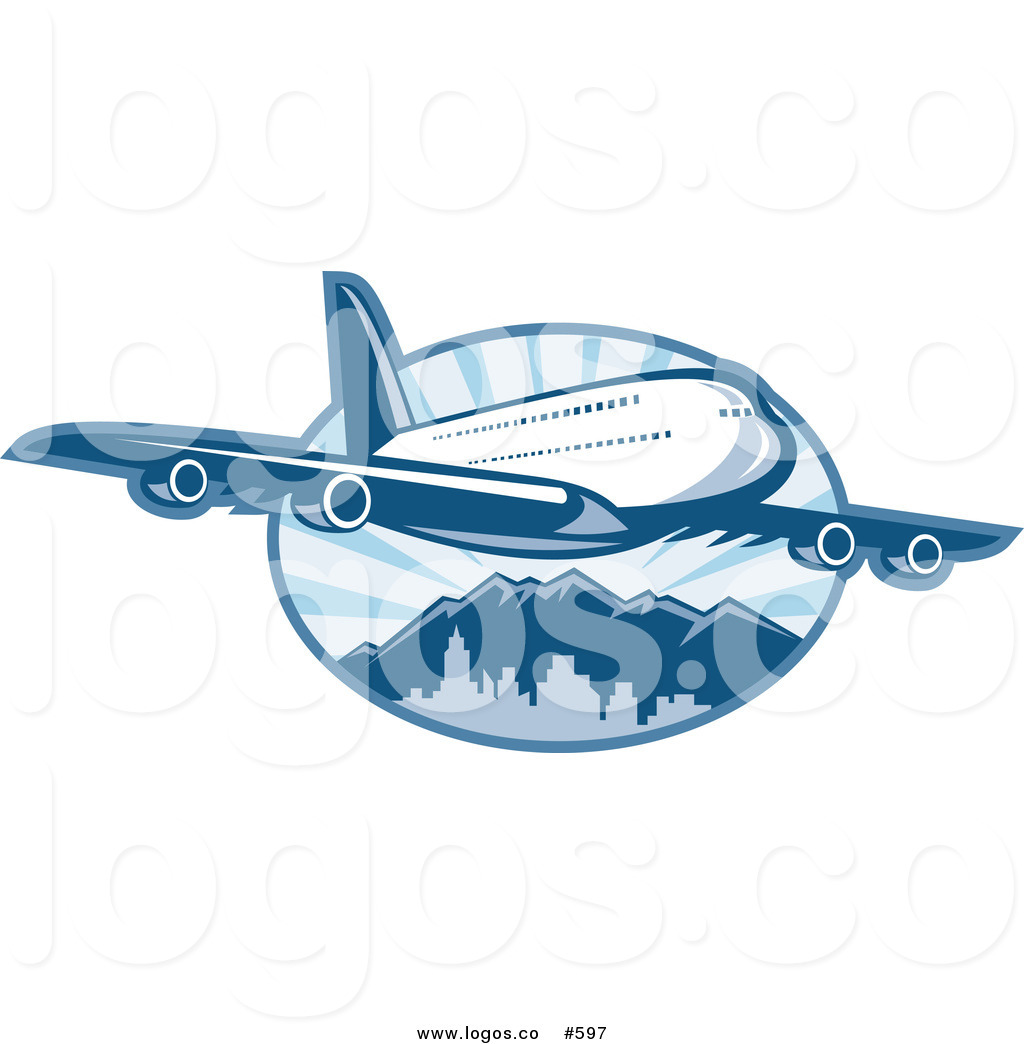 Larger Preview  Royalty Free Vector Logo Of A Plane By Patrimonio