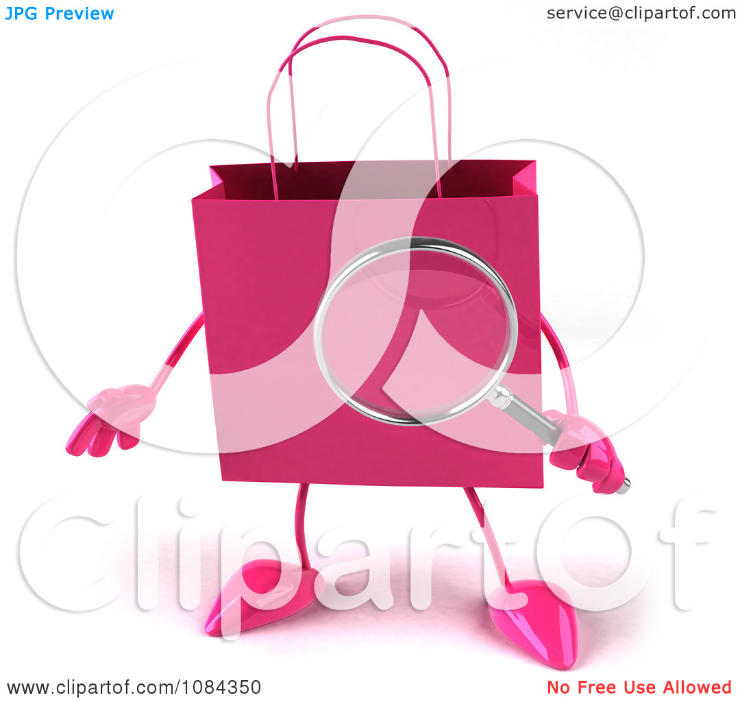 Pink Shopping Bag Icon Clipart 3d Pink Shopping Bag