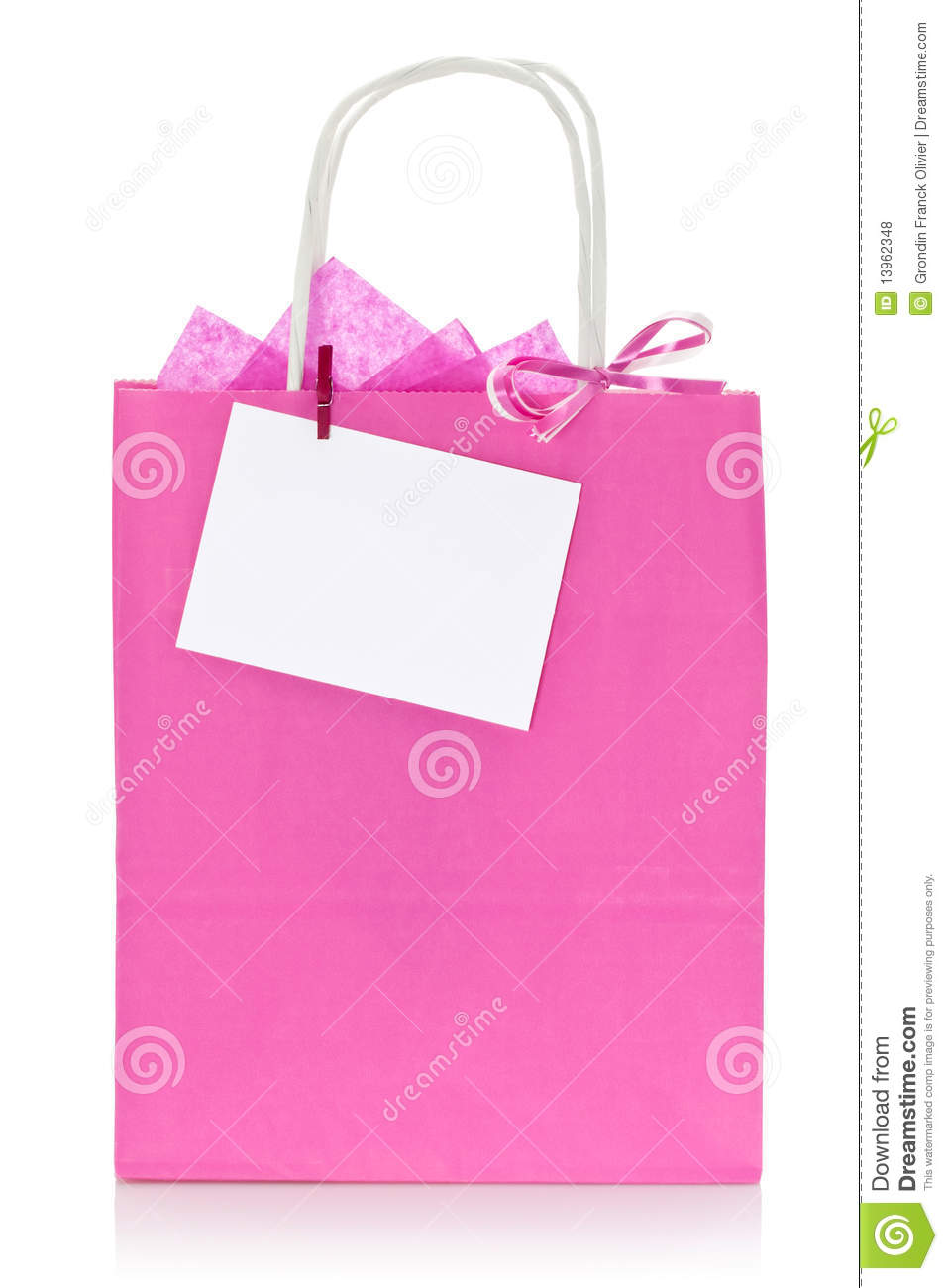 Pink Shopping Bag With Tag Royalty Free Stock Photos   Image  13962348