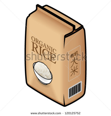 Rice Bag Clipart A Pack Bag Of Organic Rice