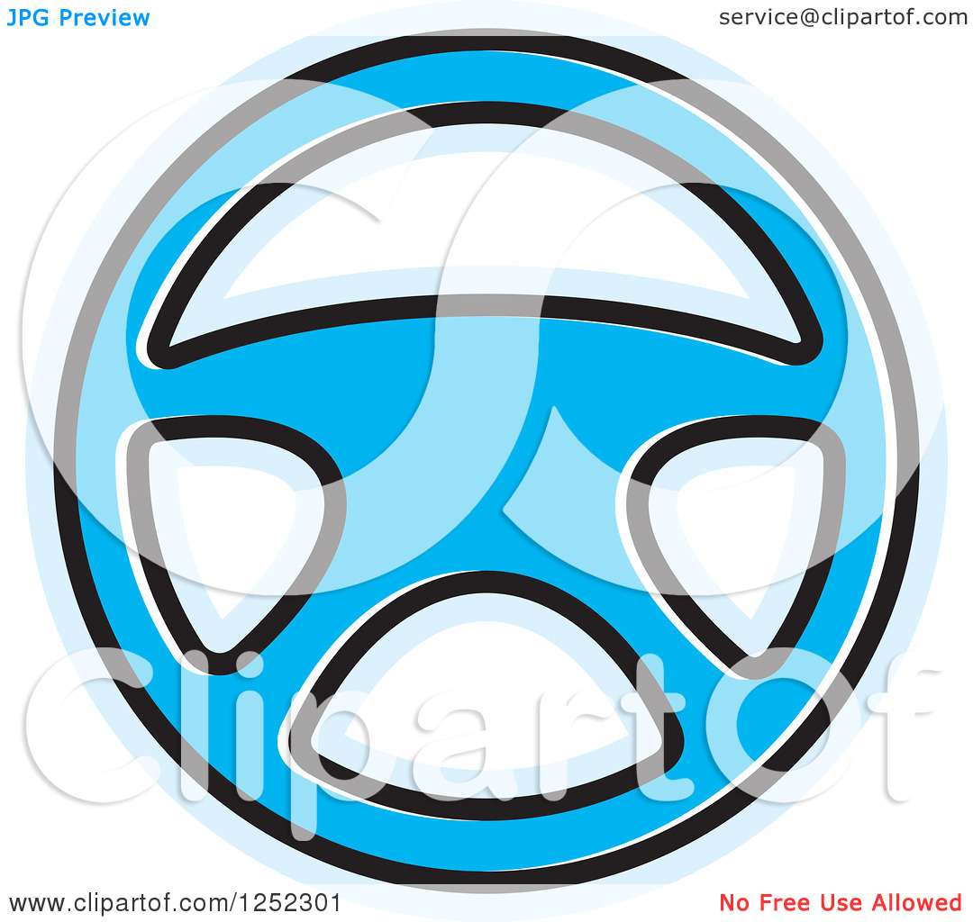 Steering Wheel Clipart Clipart Of A Blue Steering Wheel Royalty Free