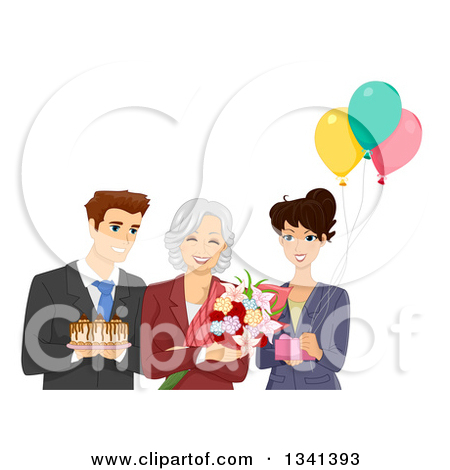 Vector Clipart Of Cartoon Sliced Birthday Cake Illustration Picture