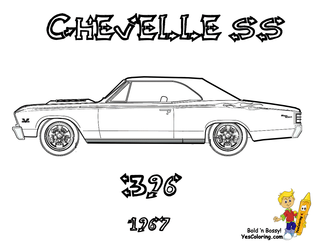 Brawny Muscle Car Coloring Pages   American Muscle Cars   Free
