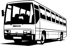 City Bus Cartoon Vector Clipart Stock Photography