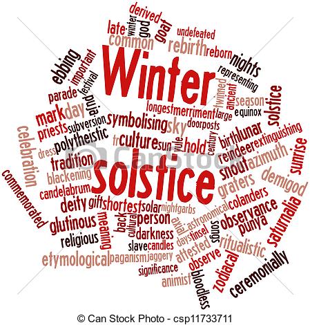 Clipart Of Word Cloud For Winter Solstice   Abstract Word Cloud For    