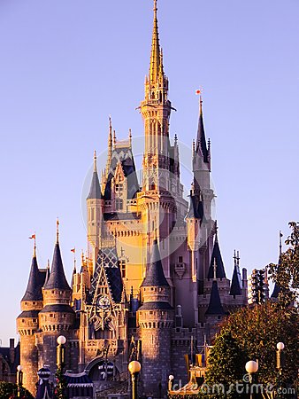 Close Up Of Cinderella Castle At Walt Disney World 