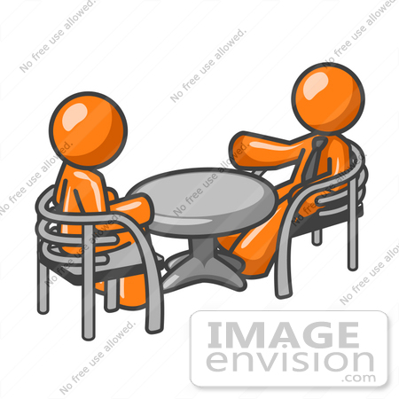 Discussion Clipart 34360 Clip Art Graphic Of An Orange Guy Character