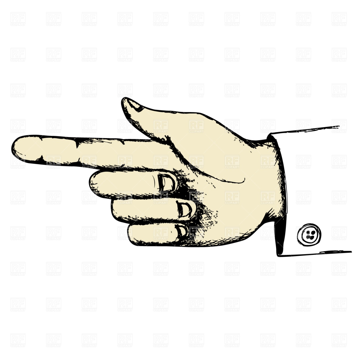 Hand With Pointing Finger 1501 Download Royalty Free Vector Clipart