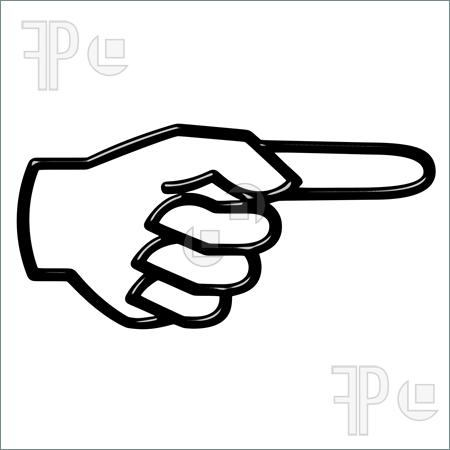 Illustration Of 3d Hand Pointing Right    3d Hand Pointing Right