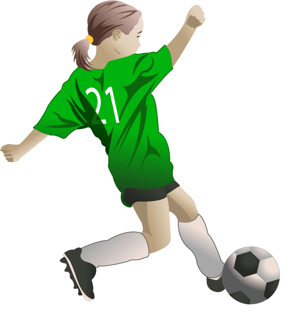 Little Girl Soccer Player   Clipart Fort