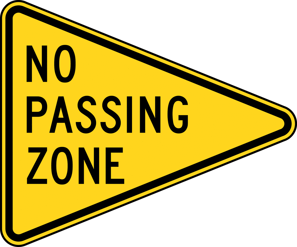 No Passing Zone Color   Clipart Etc