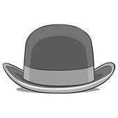 One Derby Hat   Royalty Free Clip Art
