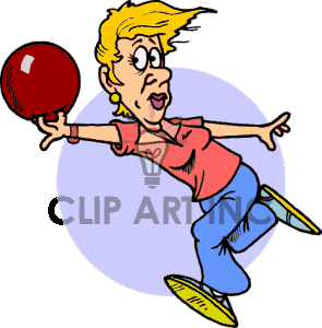 Playing Wii Suck Regular Bowling Lol Woman Cartoon Funny Clipart