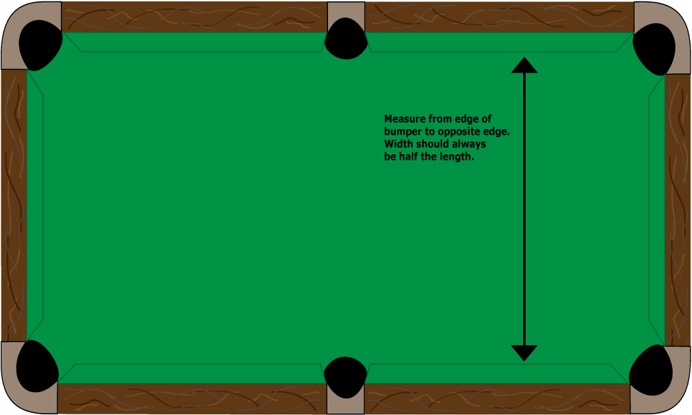 Pool Table Clipart Pool Table Size Chart