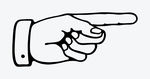 Retro Pointing Hand Clip Art