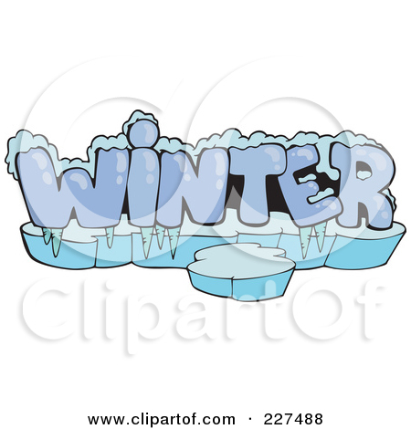 Royalty Free  Rf  Clipart Illustration Of A Frozen Word Winter With