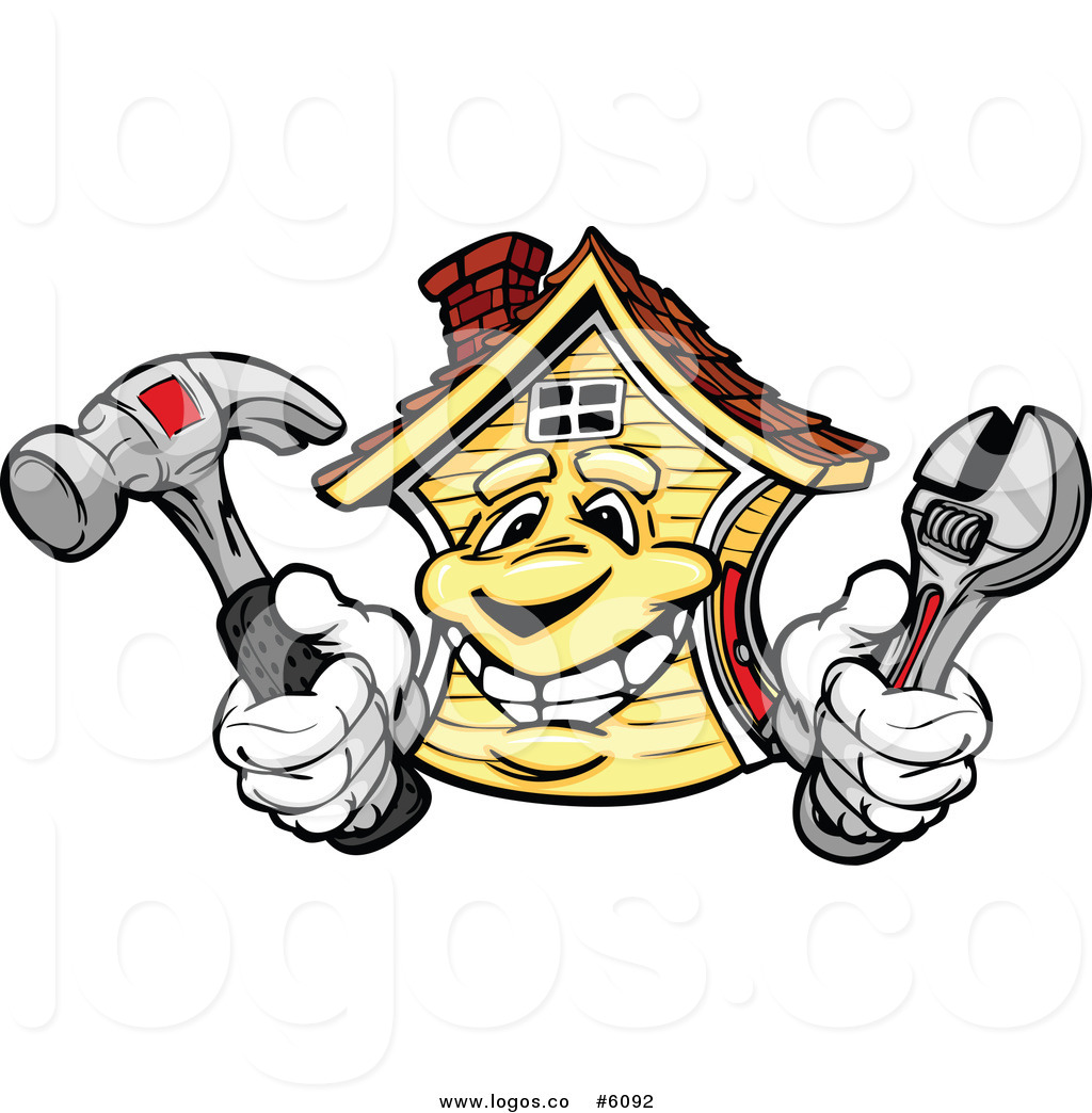 Royalty Free Vector Of A Home Repair Logo By Chromaco    6092