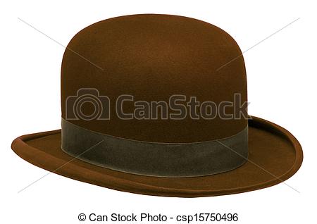 Stock Photo   Brown Bowler Or Derby Hat   Stock Image Images Royalty    