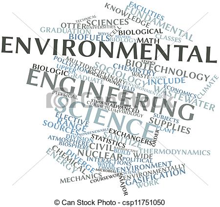 Abstract Word Cloud For Environmental Engineering Science With Related