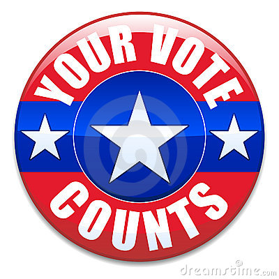An Illustration Of An Election Badge With The Text Your Vote Counts