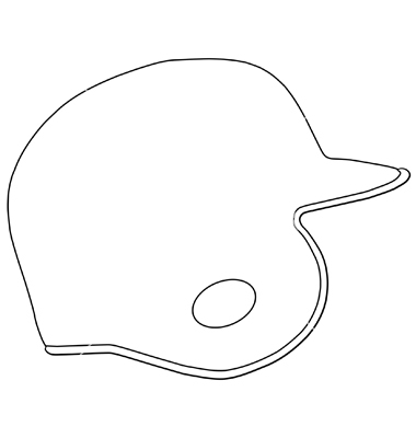 Baseball Helmet Drawing Baseball Batting Helmet Vector