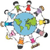 Children From Different Cultures   Clipart Graphic