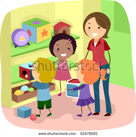 Clean Up Toys Clipart Their Toys   Stock Vector