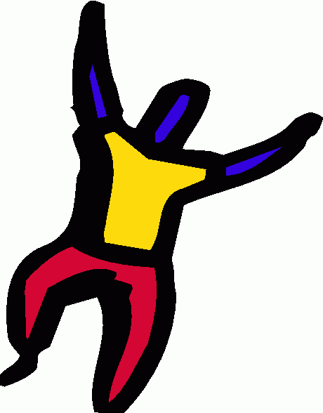 Colorful Man Jumping Clipart   Colorful Man Jumping Clip Art