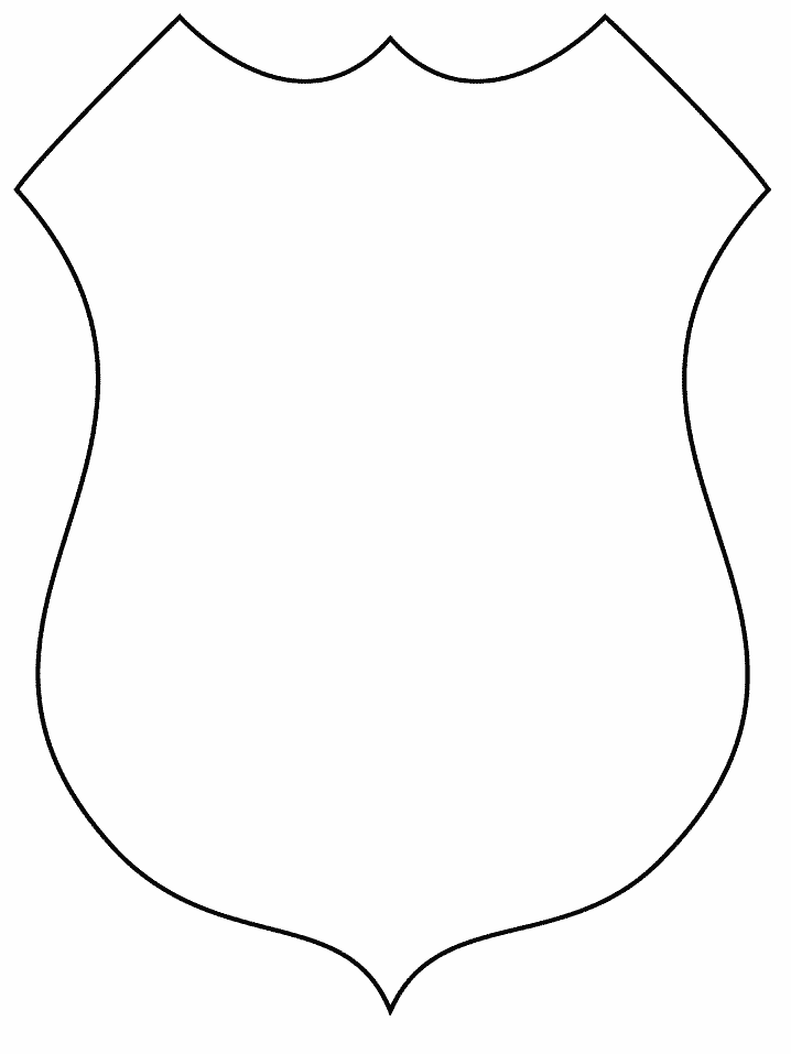 Download This Coloring Sheet Of A Police Badge For Kids To Put Their
