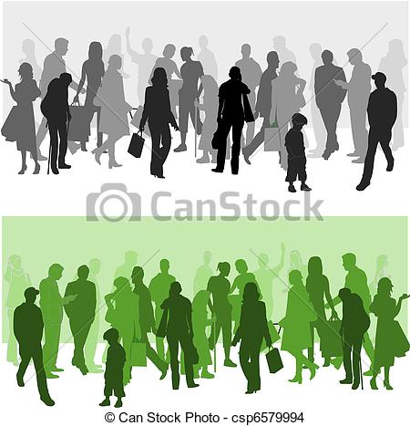 Eps Vector Of People   Shopping No3   Illustration Of Lots Of People