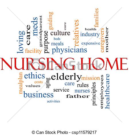 Nursing Home Word Cloud Concept With Great Terms Such Elderly Care    