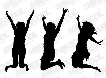 People Jumping Silhouette Clip Arts   Clipart Me