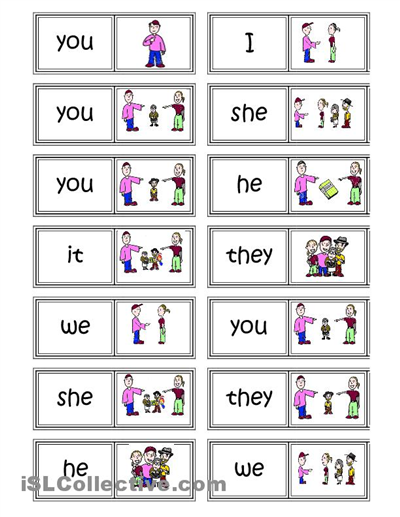 Practice Subject Pronouns  I We You  Sg   Pl  They He She It