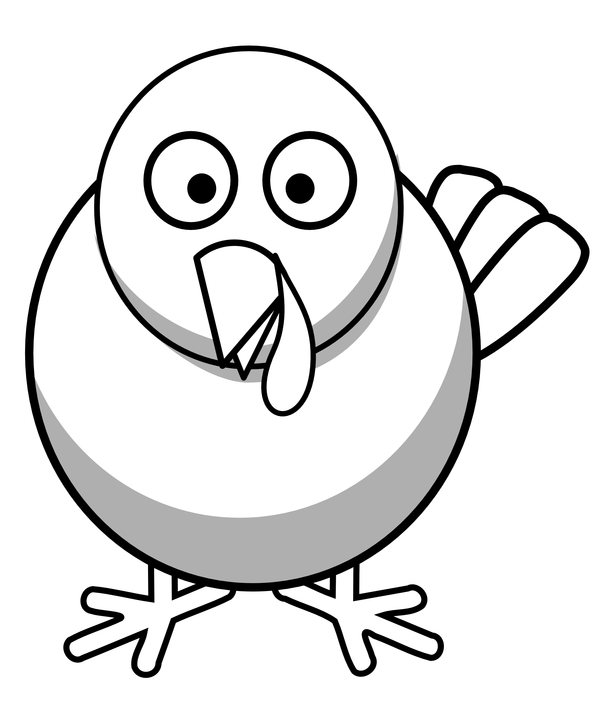 Running Turkey Clipart Black And White   Clipart Panda   Free Clipart
