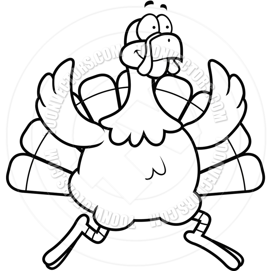 Running Turkey Clipart Black And White   Clipart Panda   Free Clipart