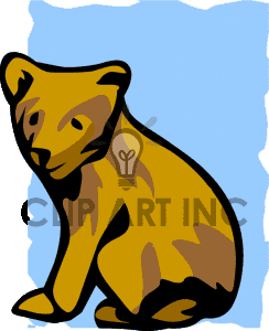 Abstract Brown Bear Cub