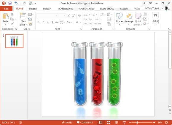 Animated Scientist Working In Lab Template For Powerpoint   Powerpoint