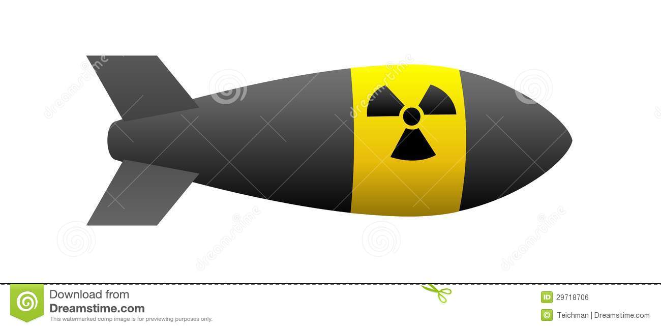 Atomic Bomb Clipart Nuclear Bomb With Radiation