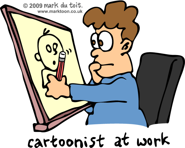 Cartoonist At Work Clipart Gif
