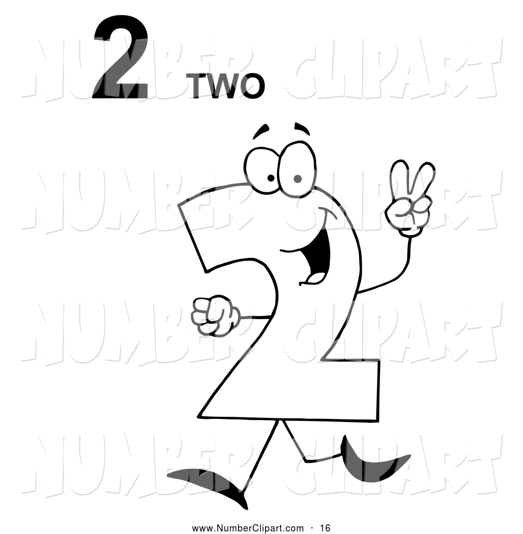 Clip Art Of A Friendly Outline Design Number 2 Two Guy With Text By    