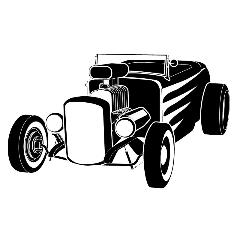 Clipart Hot Rod Icon   Royalty Free Vector Design